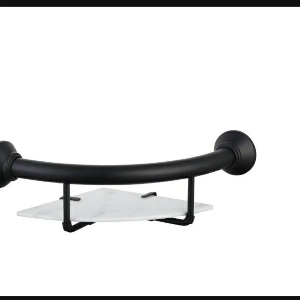 Better Homes & Garden Matte Black Corner Grab Bar